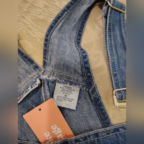 Denim Short Overalls - Classic Blue - Picture 5 of 6